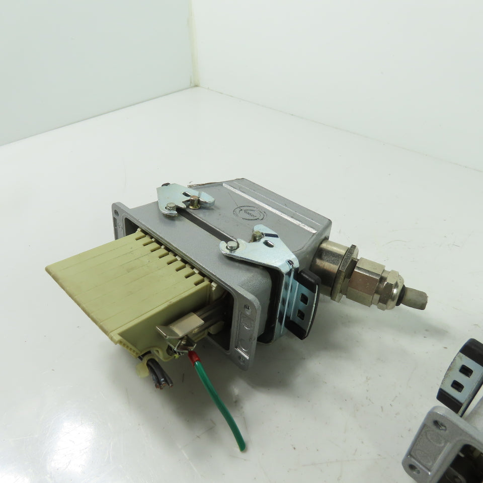 Contact H-BE 16 SS 16-Pin Male/Female Set Rectangular Connector 400V Lot Of 2