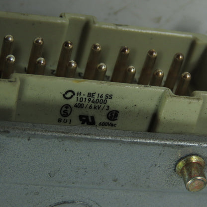 Contact H-BE 16 SS 16-Pin Male/Female Set Rectangular Connector 400V Lot Of 2