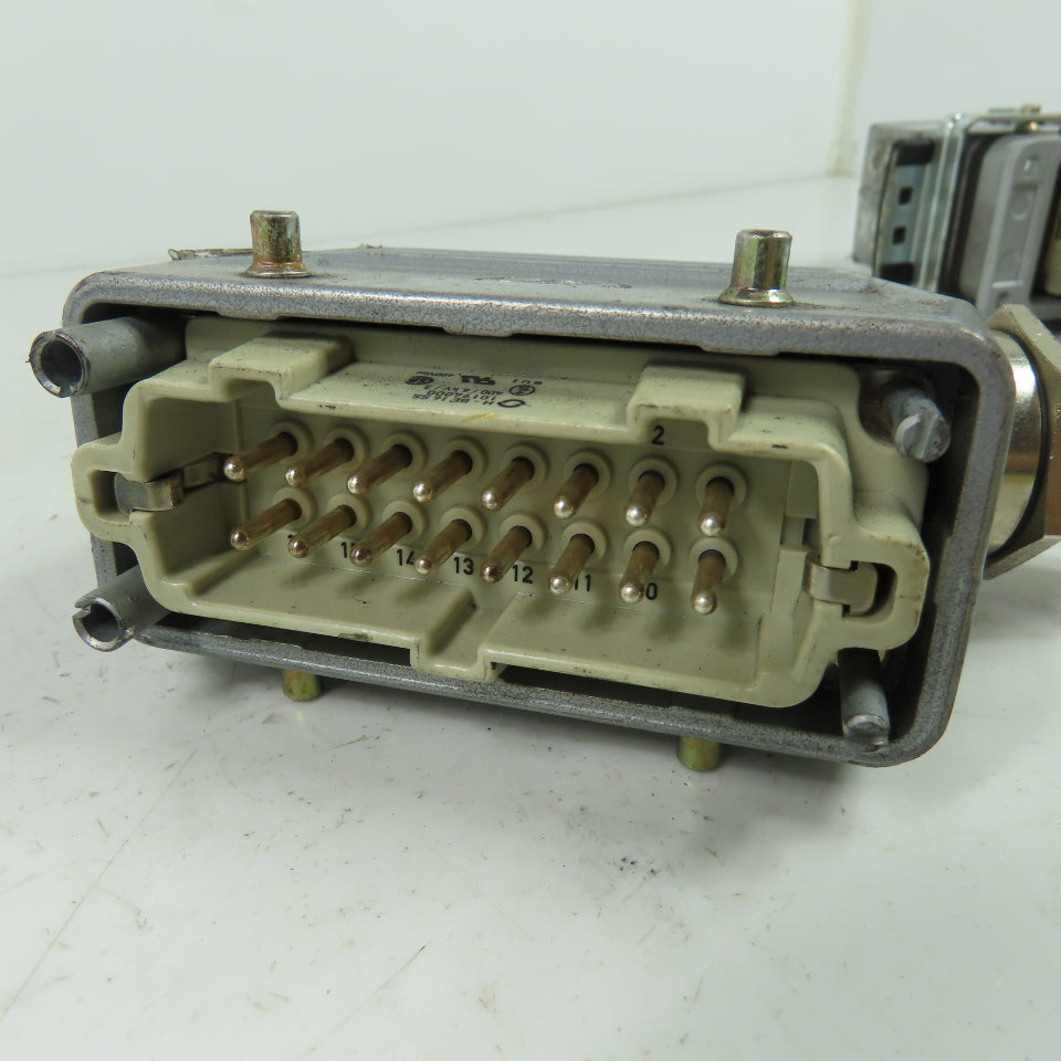 Contact H-BE 16 SS 16-Pin Male/Female Set Rectangular Connector 400V Lot Of 2
