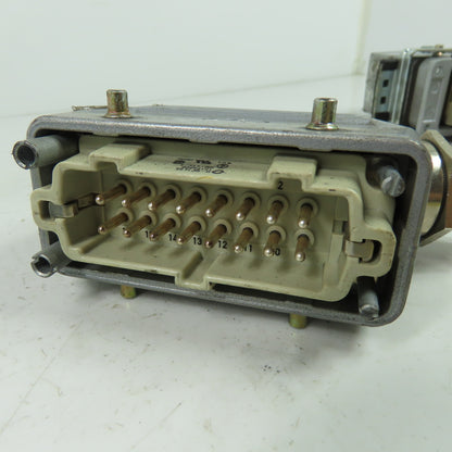 Contact H-BE 16 SS 16-Pin Male/Female Set Rectangular Connector 400V Lot Of 2
