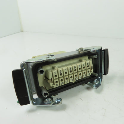 Contact H-BE 16 SS 16-Pin Male/Female Set Rectangular Connector 400V Lot Of 2