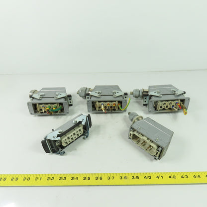 Contact H-BS 10.1700 6-Pin Male/Female Set Rectangular Connector 600VAC Lot Of 4