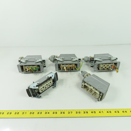 Contact H-BS 10.1700 6-Pin Male/Female Set Rectangular Connector 600VAC Lot Of 4