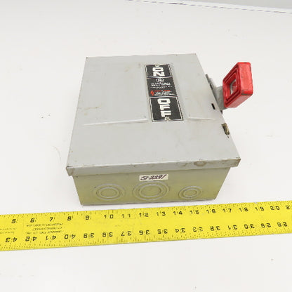 General Electric THN3361 30A 600VAC 250VDC 3 Pole Safety Disconnect Switch