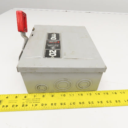 General Electric THN3361 30A 600VAC 250VDC 3 Pole Safety Disconnect Switch