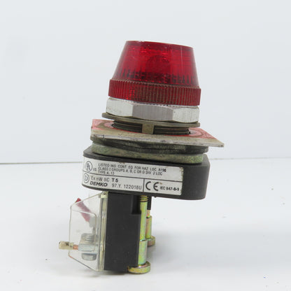 Allen Bradley 800T-QH10R Ser T Red Indicator Pilot Light 30mm 120V AC/DC