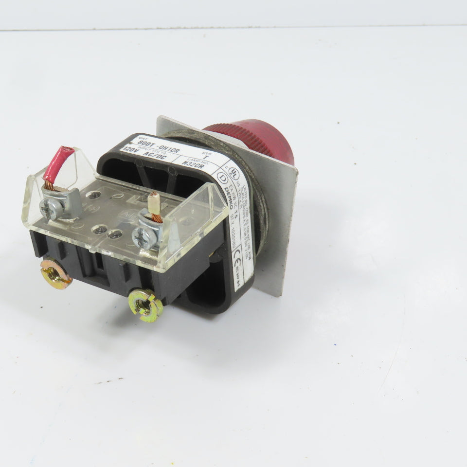 Allen Bradley 800T-QH10R Ser T Red Indicator Pilot Light 30mm 120V AC/DC