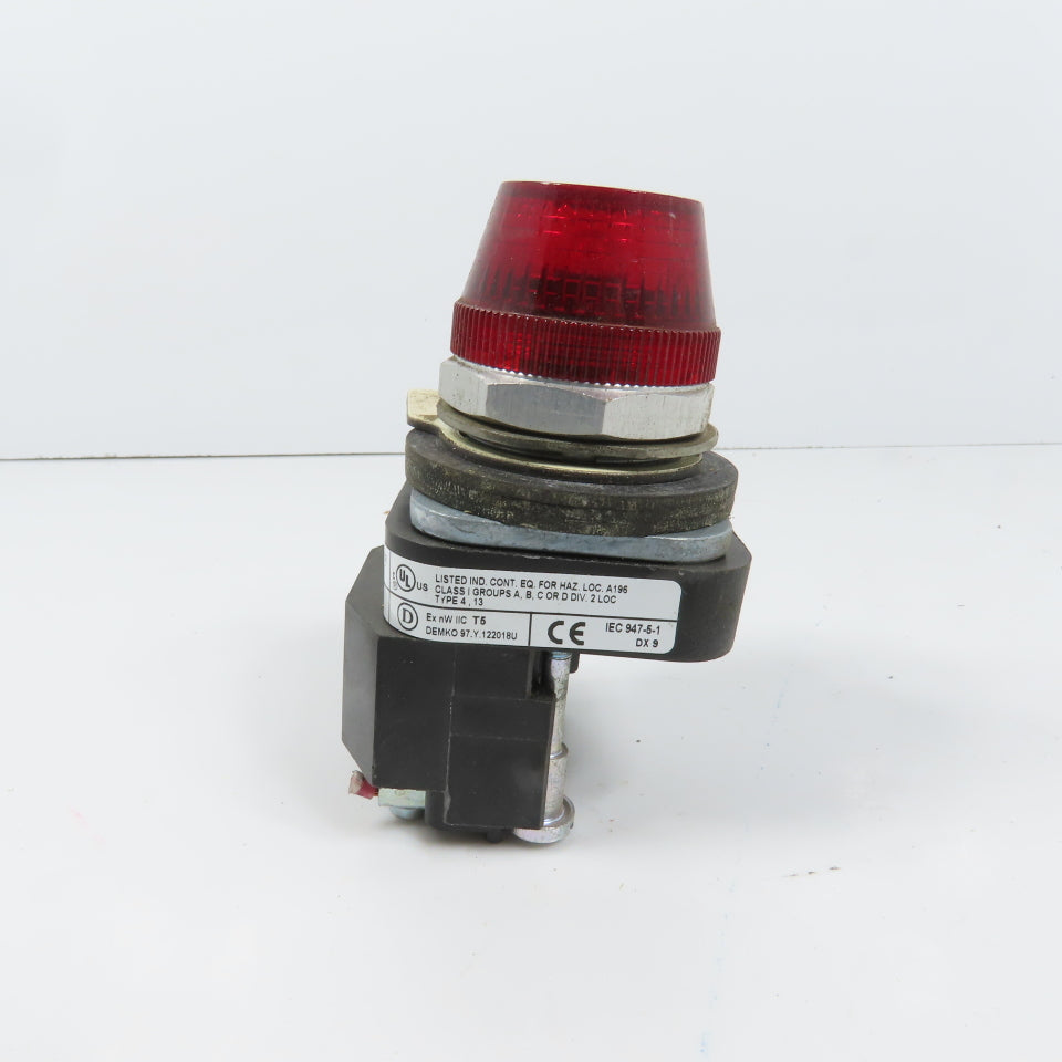 Allen Bradley 800T-P16R Ser T Red Indicator Pilot Light 30mm 120V