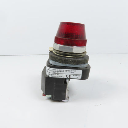 Allen Bradley 800T-P16R Ser T Red Indicator Pilot Light 30mm 120V