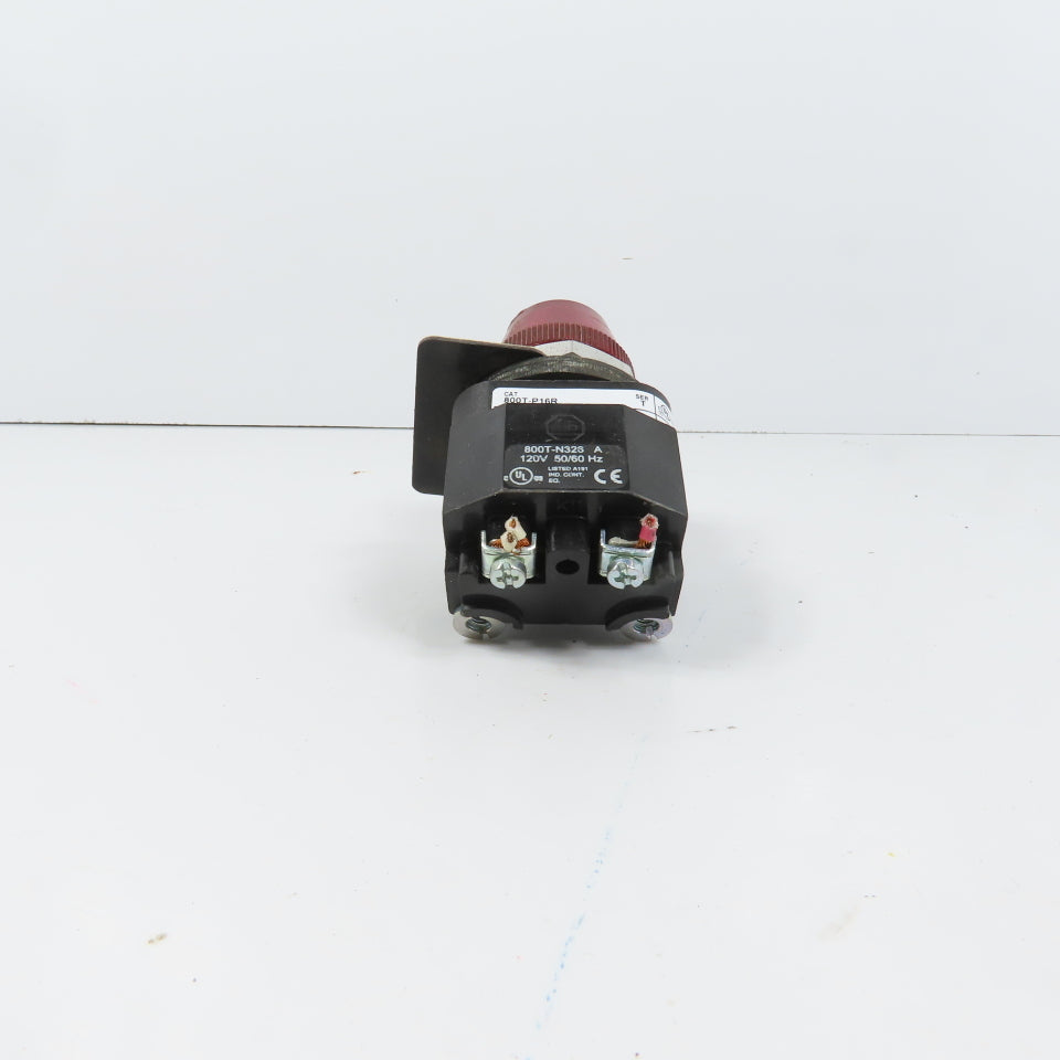 Allen Bradley 800T-P16R Ser T Red Indicator Pilot Light 30mm 120V