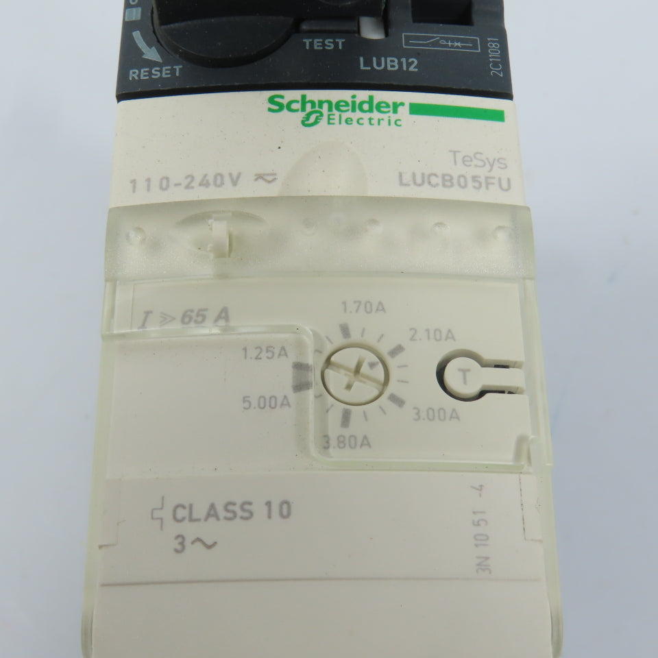 Schneider LUCB05FU Advanced Control Unit 1.25-5.0A W/ LUB12 Power Base
