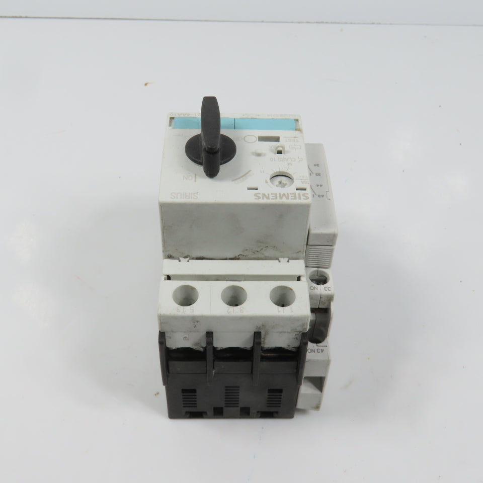 Siemens 3RV1021-4AA10 Sirius Circuit Breaker / Motor Protector 11-16 Amp W/ Aux