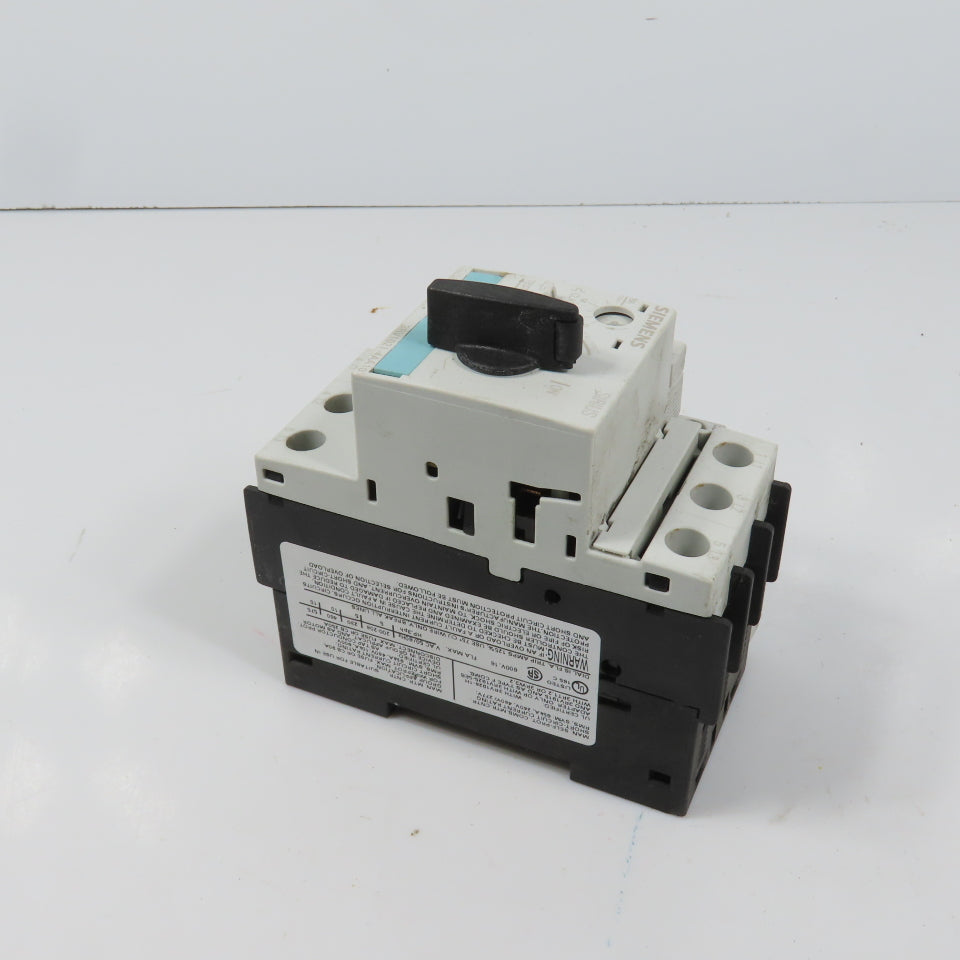 Siemens 3RV1021-4AA10 Sirius Circuit Breaker / Motor Protector 11-16 Amp W/ Aux