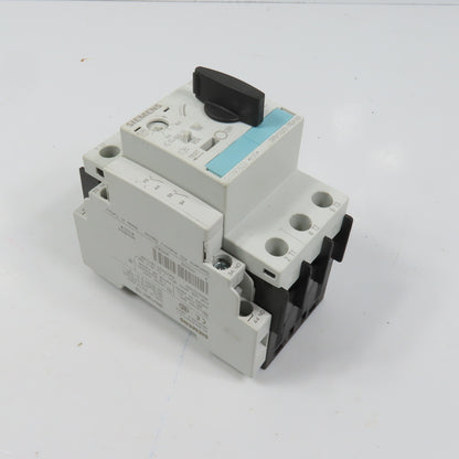 Siemens 3RV1021-1GA10 Sirius Circuit Breaker / Motor Protector 4.5-6.3 Amp W/Aux
