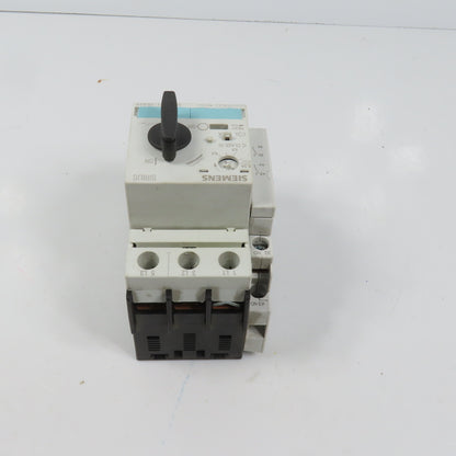 Siemens 3RV1021-1GA10 Sirius Circuit Breaker / Motor Protector 4.5-6.3 Amp W/Aux