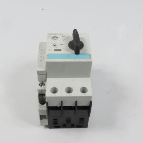 Siemens 3RV1021-1BA10 Sirius Circuit Breaker / Motor Protector 1.4-2 Amp W/Aux