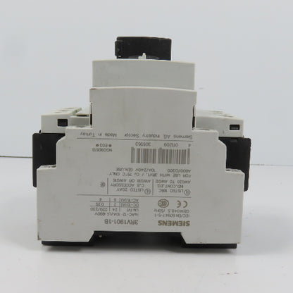 Siemens 3RV1021-1BA10 Sirius Circuit Breaker / Motor Protector 1.4-2 Amp W/Aux