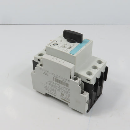 Siemens 3RV1021-1DA10 Sirius Circuit Breaker / Motor Protector 2.2-3.2 Amp W/Aux