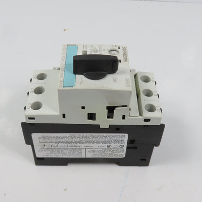 Siemens 3RV1021-1EA10 Sirius Circuit Breaker / Motor Protector 2.8-4 Amp W/ Aux