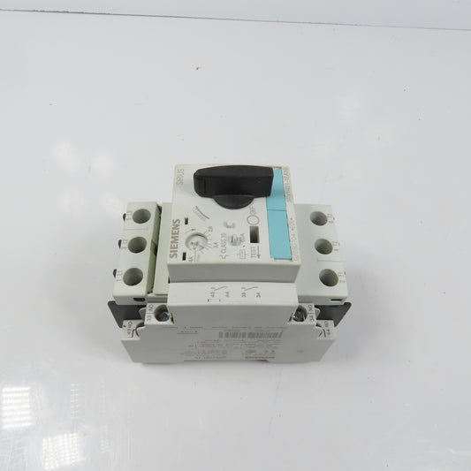 Siemens 3RV1021-1EA10 Sirius Circuit Breaker / Motor Protector 2.8-4 Amp W/ Aux