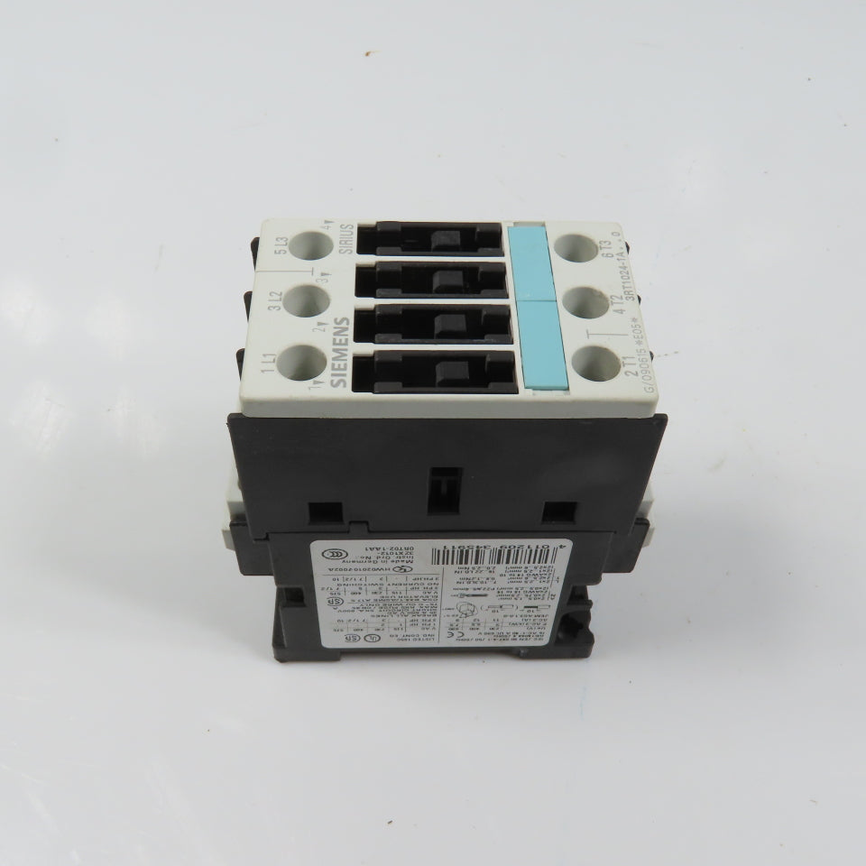 Siemens 3RT1024-1A Sirius 3-Pole Power Contactor 7-1/2HP 12A 120V Coil