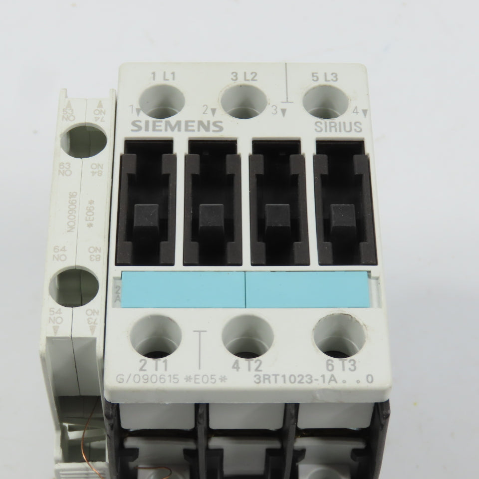 Siemens 3RT1023-1A Sirius 3-Pole Power Contactor 5HP 9A 120V Coil W/ Aux