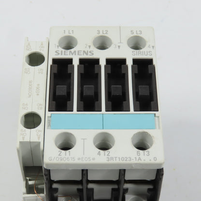 Siemens 3RT1023-1A Sirius 3-Pole Power Contactor 5HP 9A 120V Coil W/ Aux