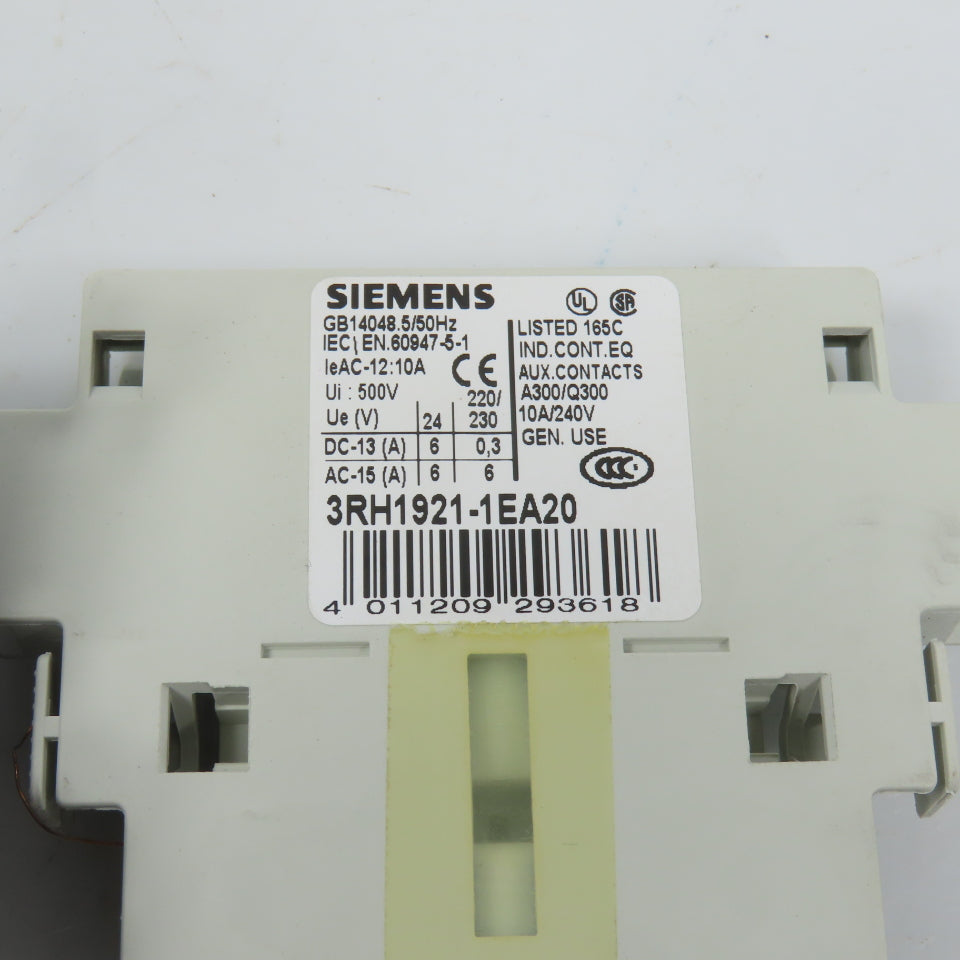 Siemens 3RT1023-1A Sirius 3-Pole Power Contactor 5HP 9A 120V Coil W/ Aux