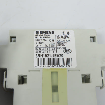 Siemens 3RT1023-1A Sirius 3-Pole Power Contactor 5HP 9A 120V Coil W/ Aux