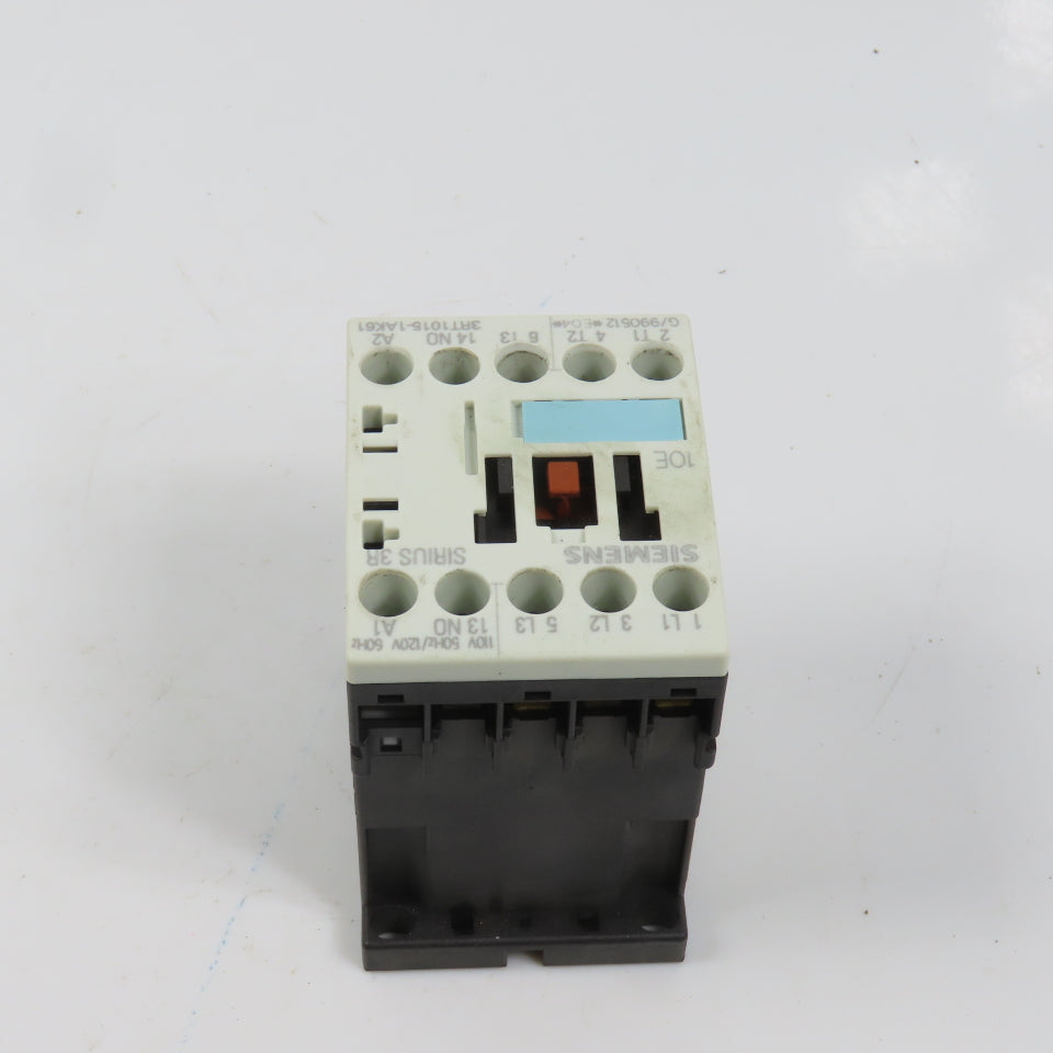 Siemens 3RT1015-1AK61 Sirius 3R Power Contactor 3HP 6A 120V Coil