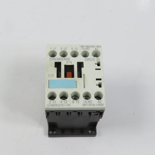 Siemens 3RT1015-1AK61 Sirius 3R Power Contactor 3HP 6A 120V Coil