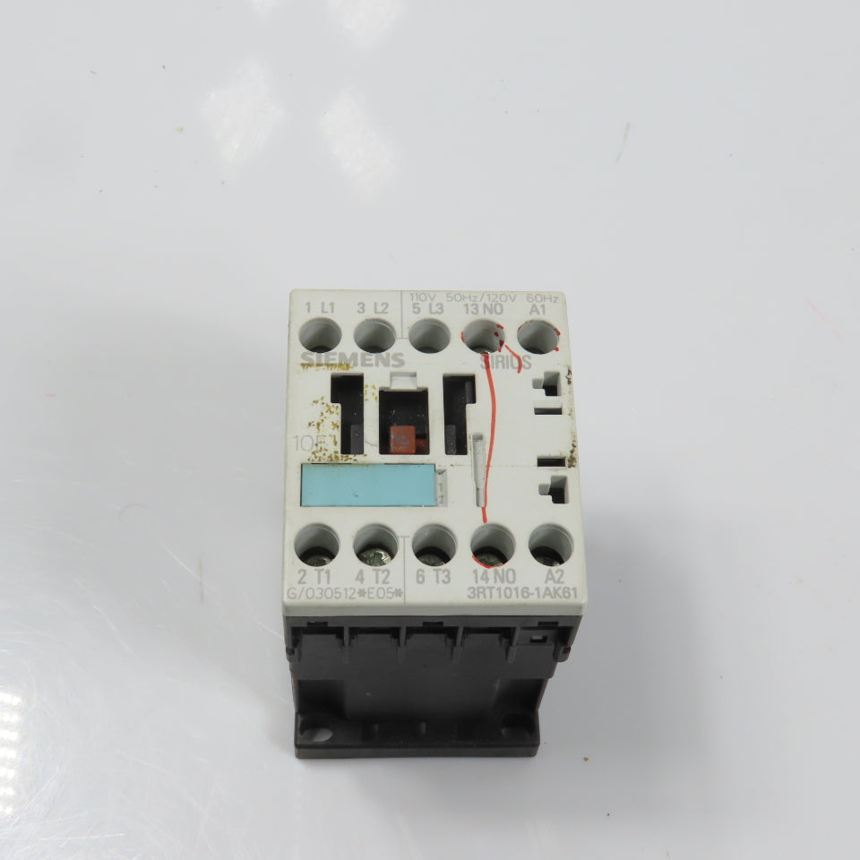 Siemens 3RT1016-1AK61 Sirius Power Contactor 7-1/2HP 6A 120V Coil