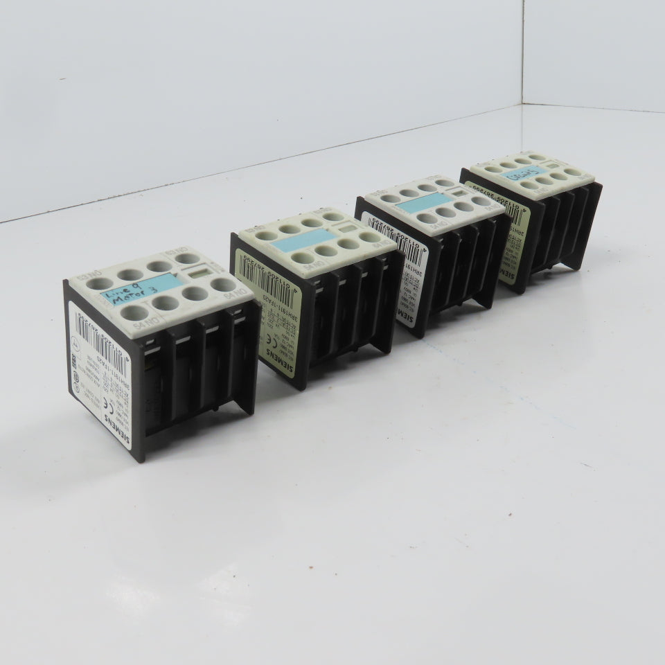 Siemens 3RH1911-1FA20 Auxiliary Contact Block Lot Of 4