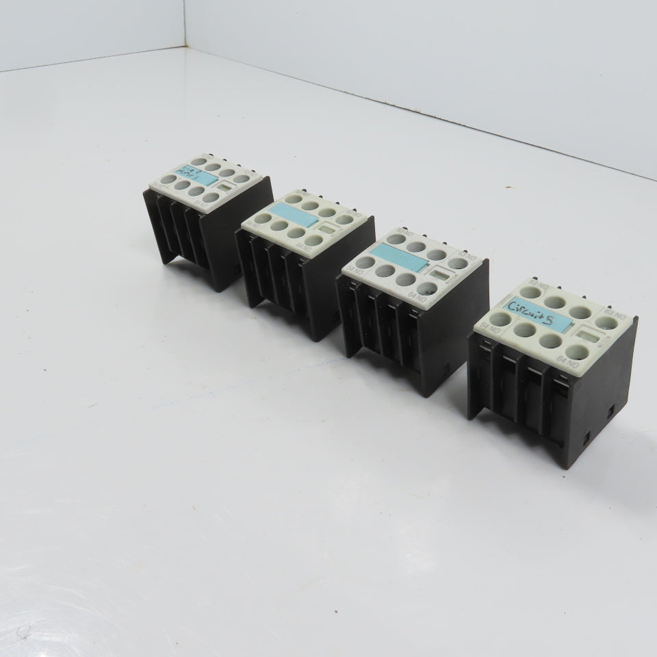 Siemens 3RH1911-1FA20 Auxiliary Contact Block Lot Of 4