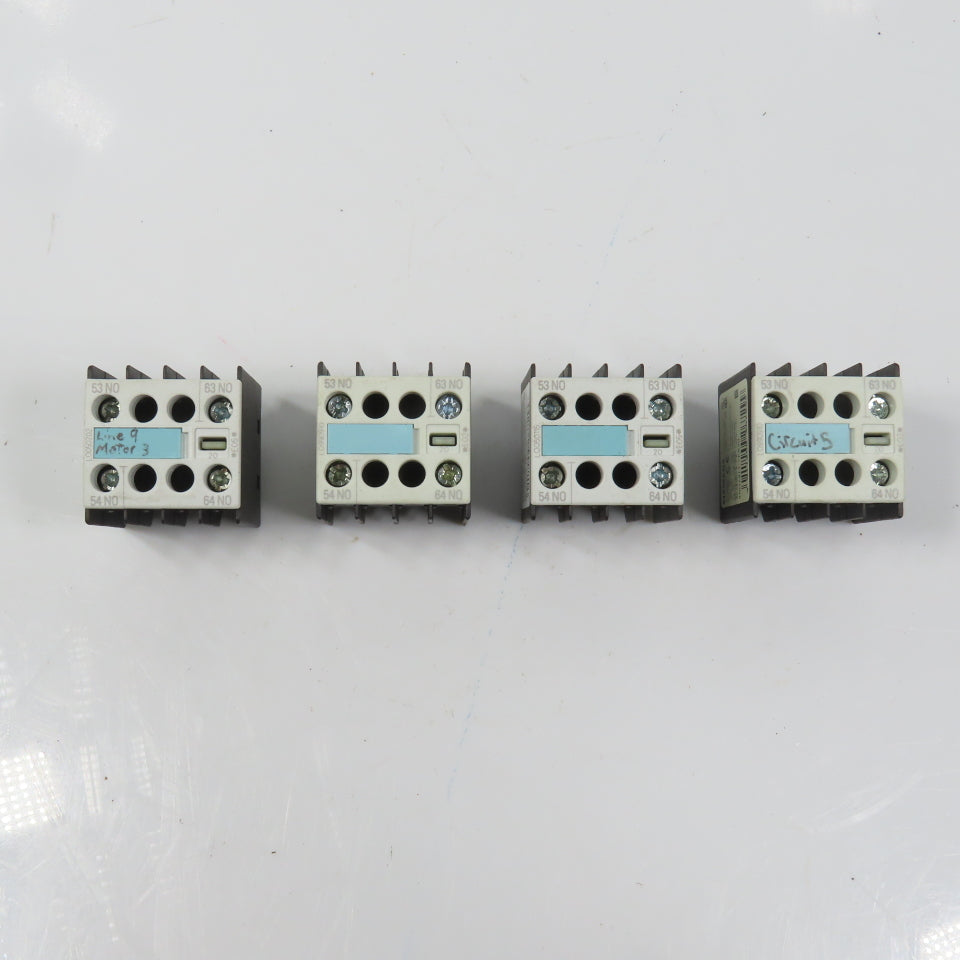 Siemens 3RH1911-1FA20 Auxiliary Contact Block Lot Of 4