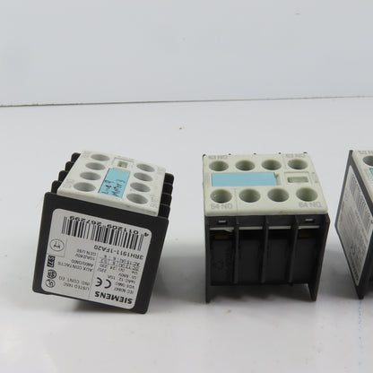 Siemens 3RH1911-1FA20 Auxiliary Contact Block Lot Of 4