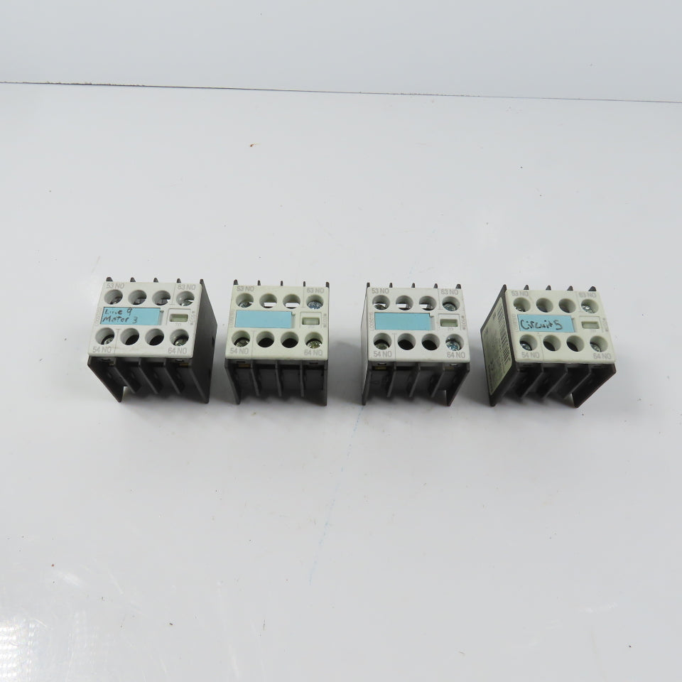 Siemens 3RH1911-1FA20 Auxiliary Contact Block Lot Of 4