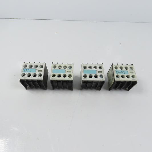 Siemens 3RH1911-1FA20 Auxiliary Contact Block Lot Of 4