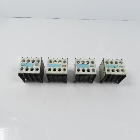 Siemens 3RH1911-1FA20 Auxiliary Contact Block Lot Of 4