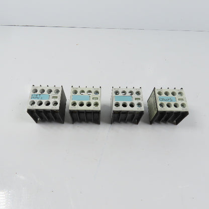 Siemens 3RH1911-1FA20 Auxiliary Contact Block Lot Of 4