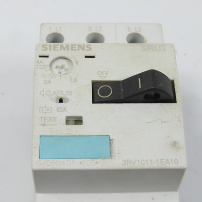 Siemens 3RV1011-1EA10 Sirius 3R 2.8-4A Motor Protector Circuit Breaker 3HP