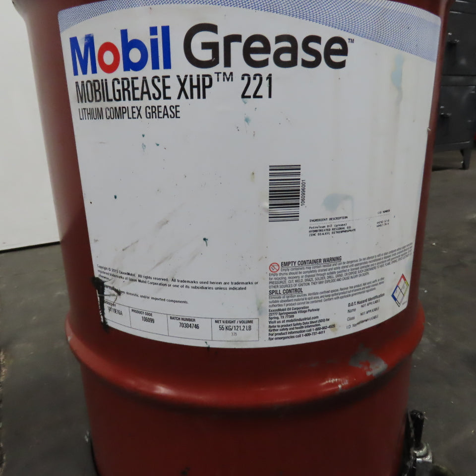 Mobil XHP 221 40LB Lithium Complex Grease W/ Lincoln 81384 Hand Pump & Dolly