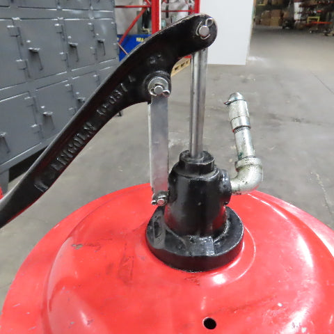 Mobil XHP 221 40LB Lithium Complex Grease W/ Lincoln 81384 Hand Pump & Dolly