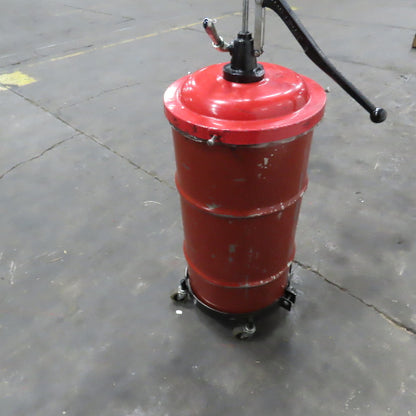 Mobil XHP 221 40LB Lithium Complex Grease W/ Lincoln 81384 Hand Pump & Dolly