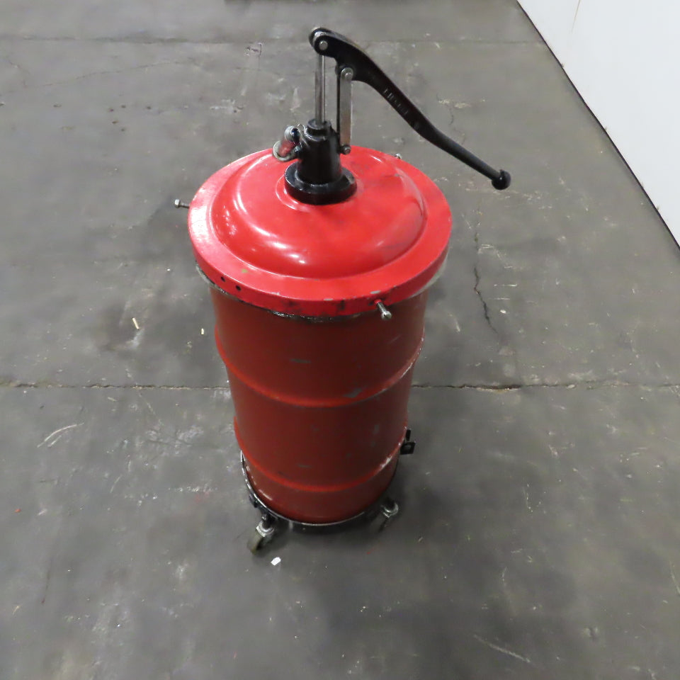Mobil XHP 221 40LB Lithium Complex Grease W/ Lincoln 81384 Hand Pump & Dolly