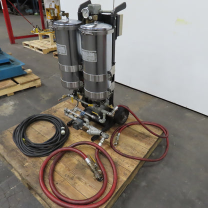 USPI 87D Dual Canister Portable Oil Filtration System 1HP 115/230V 1PH W/ Lines