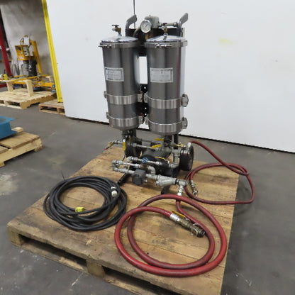 USPI 87D Dual Canister Portable Oil Filtration System 1HP 115/230V 1PH W/ Lines