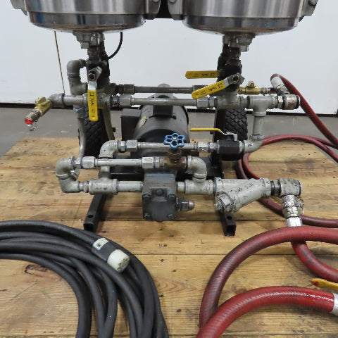 USPI 87D Dual Canister Portable Oil Filtration System 1HP 115/230V 1PH W/ Lines