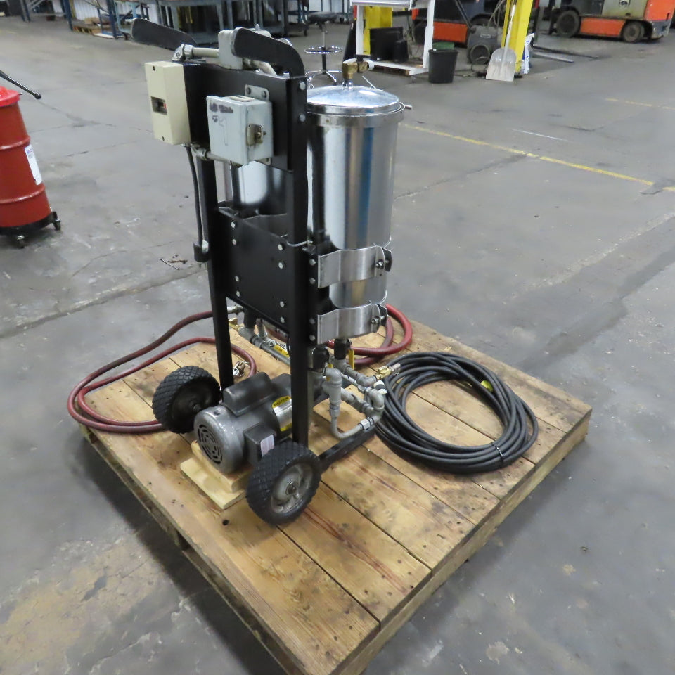USPI 87D Dual Canister Portable Oil Filtration System 1HP 115/230V 1PH W/ Lines