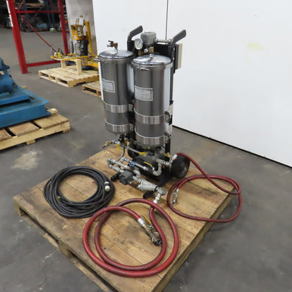 USPI 87D Dual Canister Portable Oil Filtration System 1HP 115/230V 1PH W/ Lines